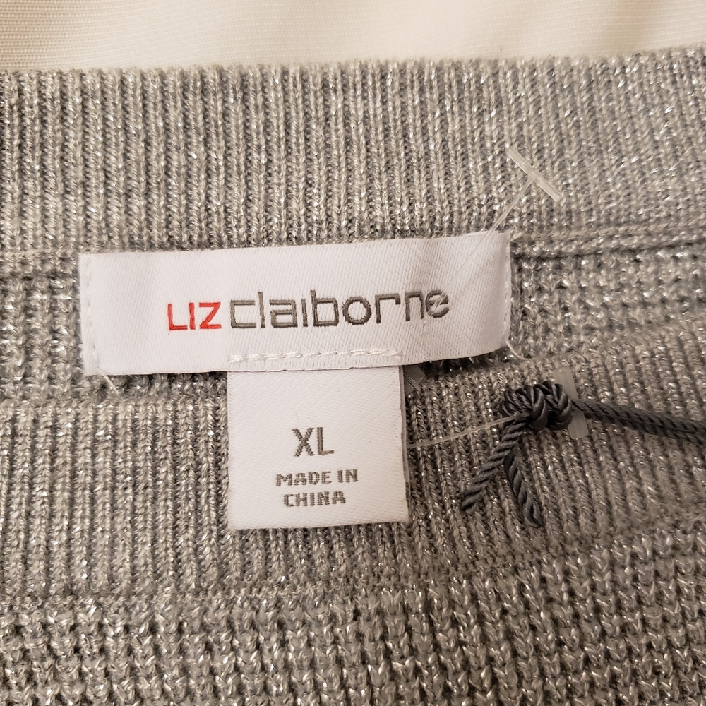 Sweater Silver tone Sz XL - Picture 8 of 9